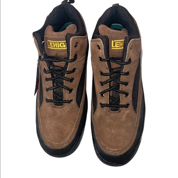 NEW Lehigh Brown Leather safety EH oil resistant work boots women 12.5 men 10.5 - Picture 3 of 12